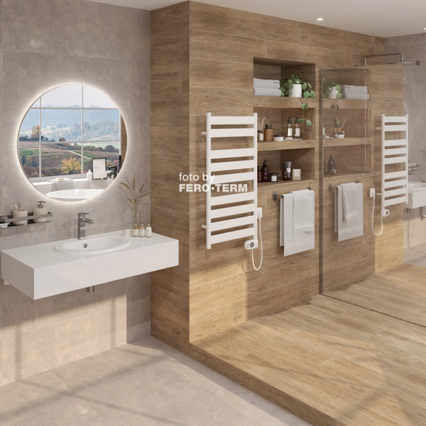 Terma Piatto electric bathroom radiator, 950x500 mm, 400 W - Image 2