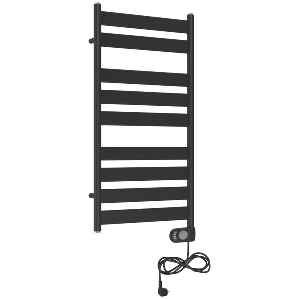 Terma Piatto Black electric bathroom radiator, 950x500 mm, 400 W, black